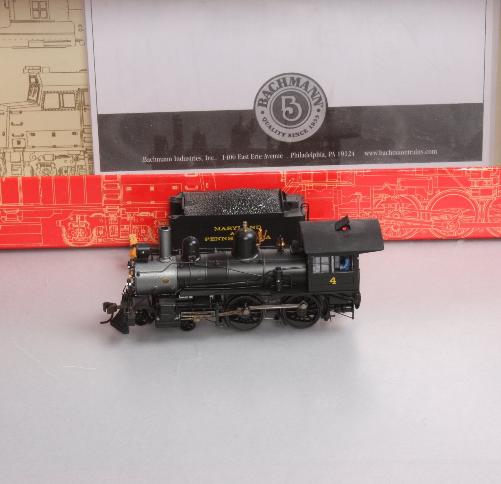 Bachmann 83403 HO Maryland Pennsylvania 4-4-0 Richmond Steam Loco