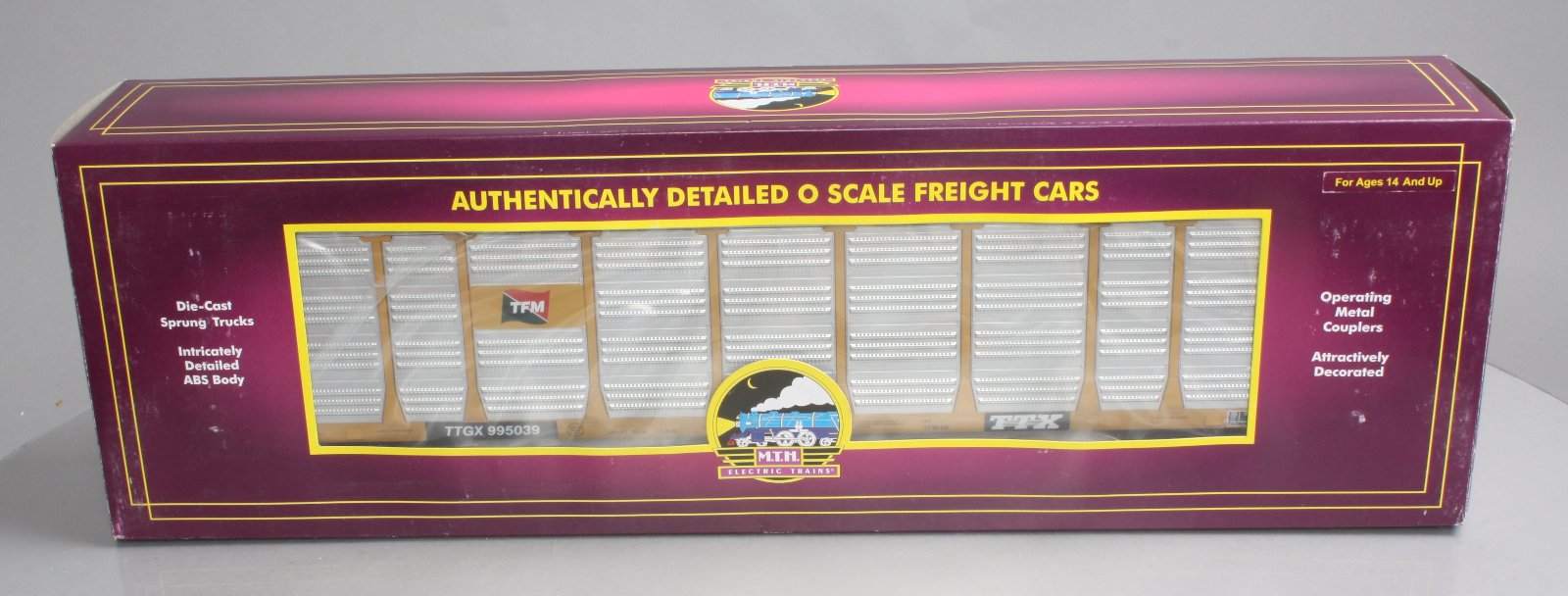 MTH 20-98628 O Scale KCS de Mexico Corrugated Auto Carrier