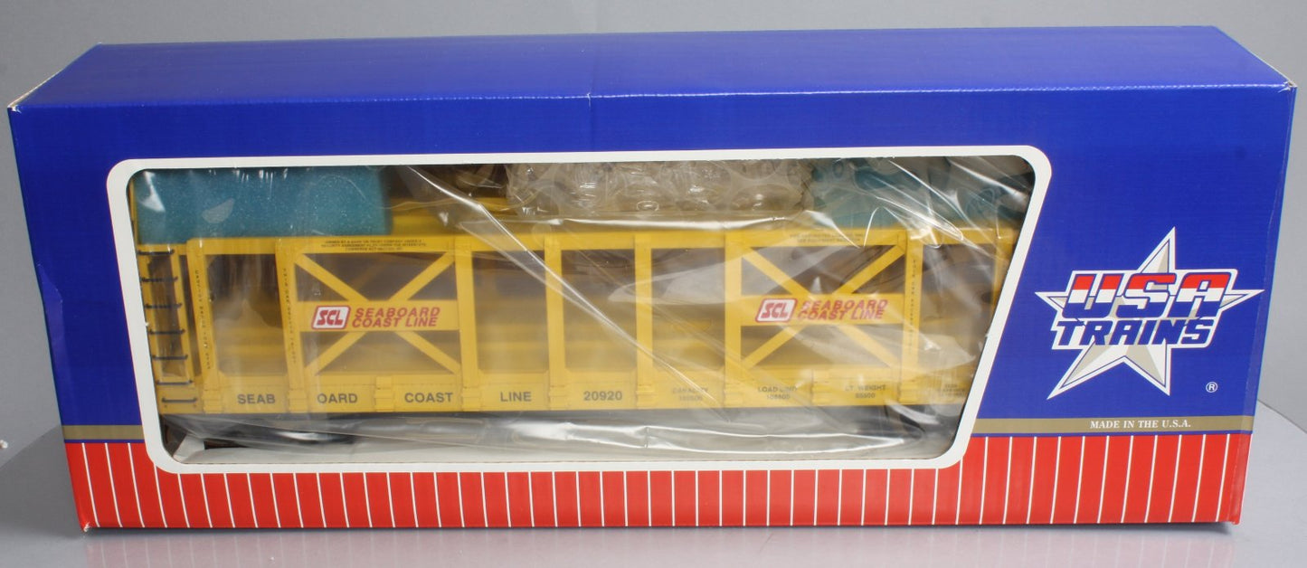 USA Trains R17222 G Seaboard Coast Line Double-Deck Auto Rack Yellow