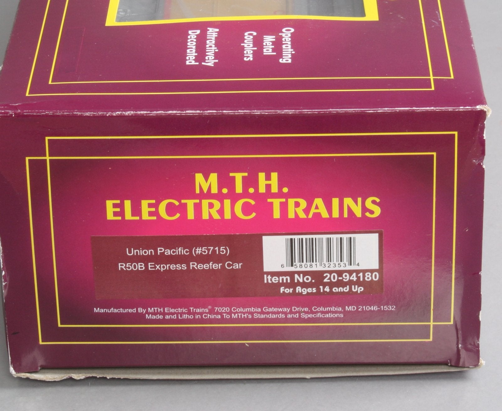 MTH 2094180 O Gauge Union Pacific R50B Express Refrigerator Car #5715