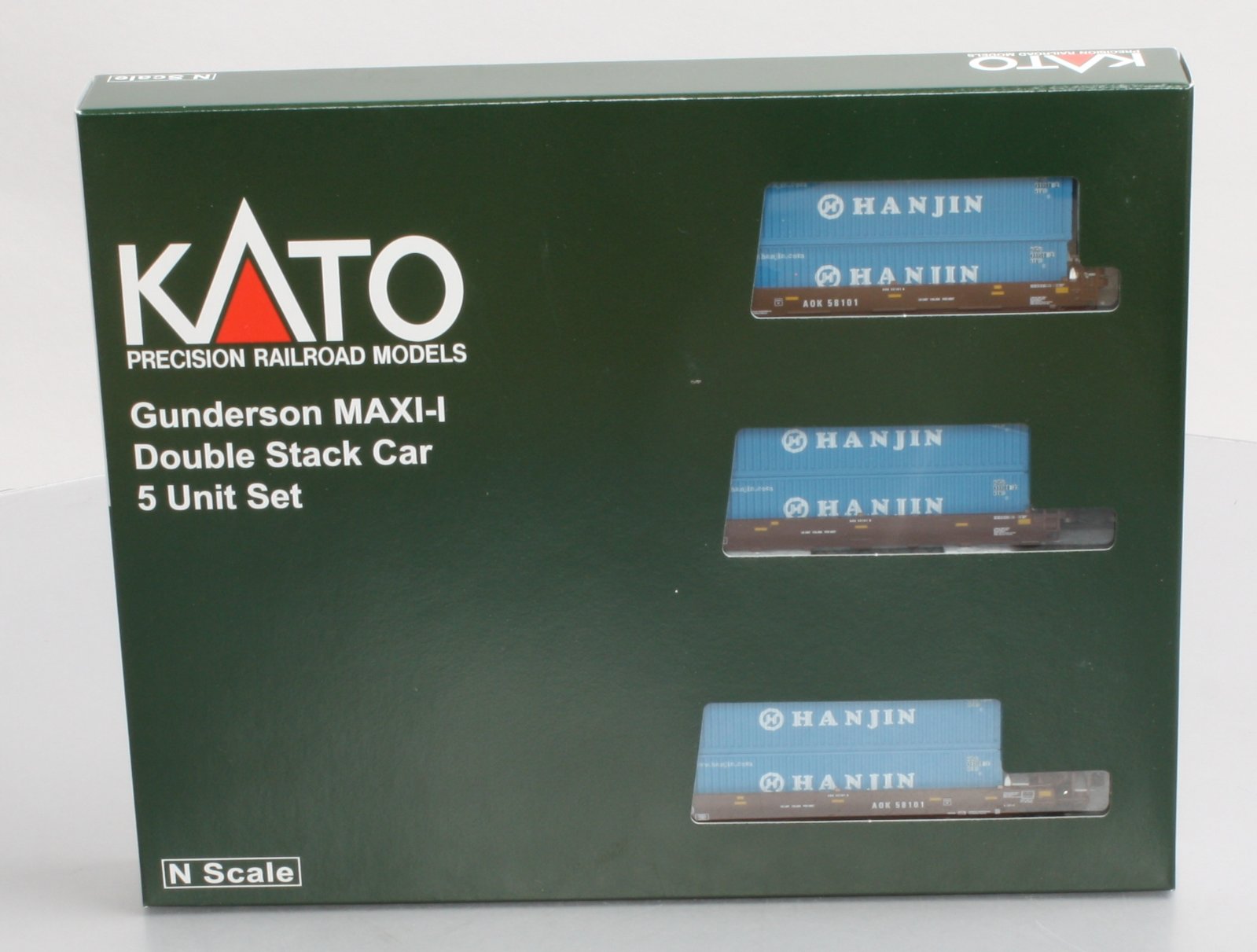 Kato 106-6155 N Gunderson MAXI-I Double Stack 5-Car Set