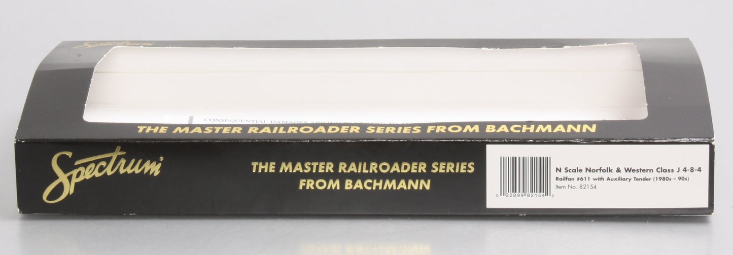 Bachmann 82154 N&W Class J 4-8-4 Steam Locomotive & Aux. Tender #611--Railfan