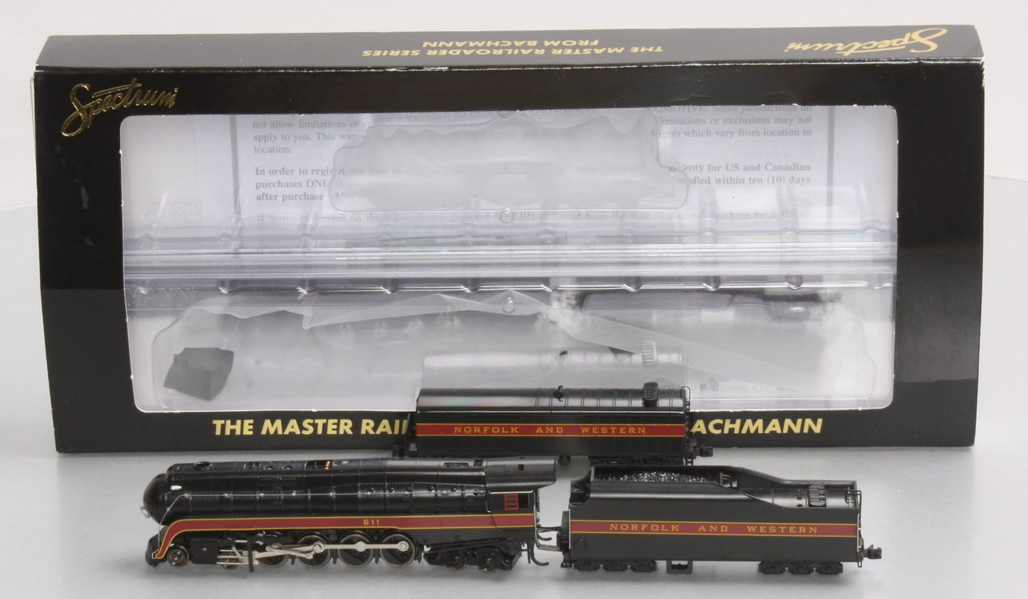 Bachmann 82154 N N&W Class J 4-8-4 Steam Locomotive & Aux. Tender #611--Railfan