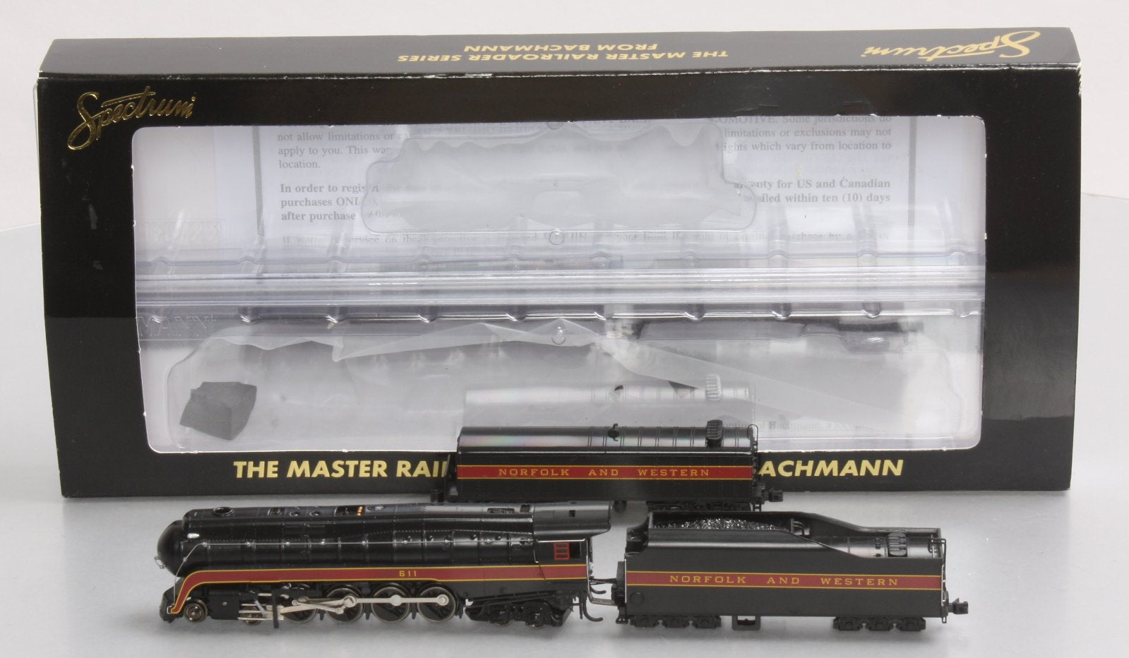 Bachmann 82154 N N&W Class J 4-8-4 Steam Locomotive & Aux. Tender #611--Railfan