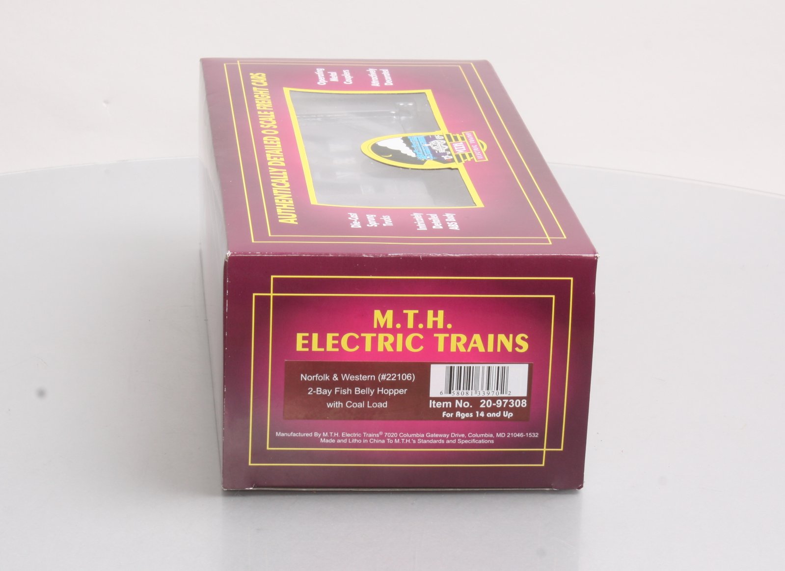 MTH 20-97308 Norfolk & Western 2-Bay Fish Belly Hopper #22106