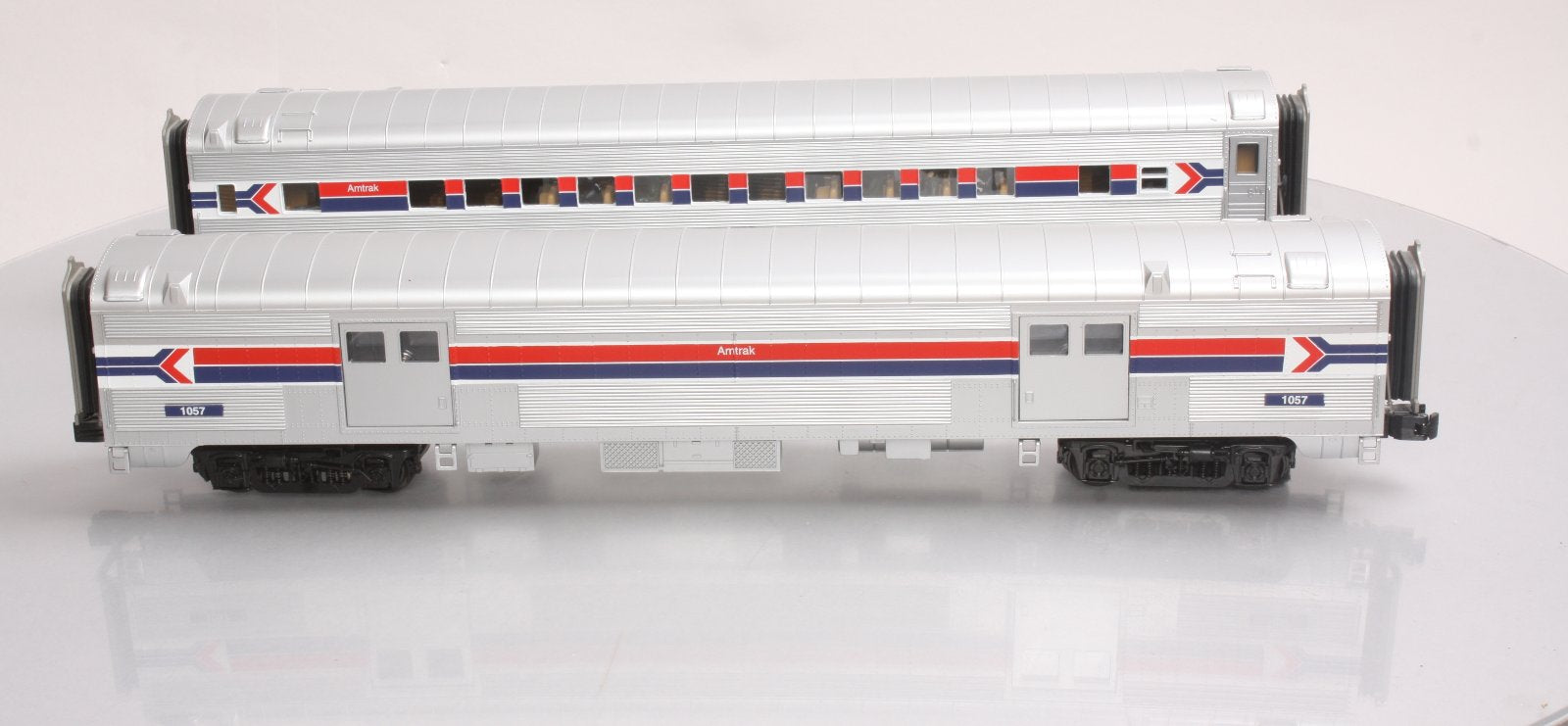 MTH 20-69155 Amtrak 2-Car 70' Streamlined Baggage/Coach Cars