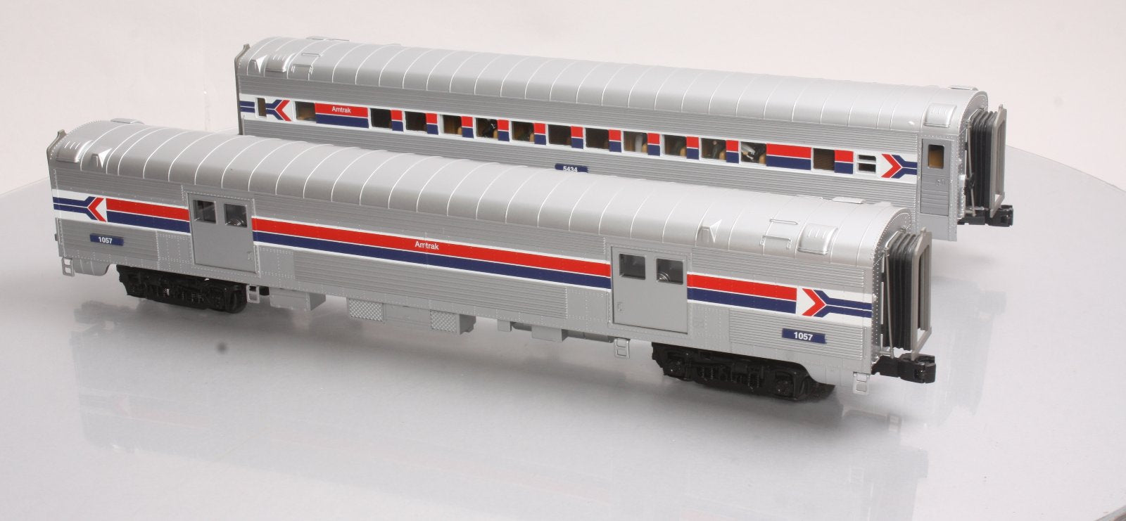 MTH 20-69155 Amtrak 2-Car 70' Streamlined Baggage/Coach Cars