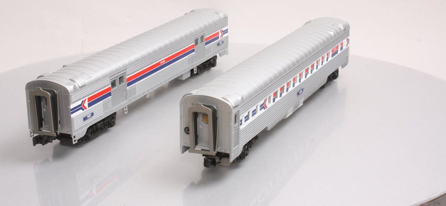 MTH 20-69155 Amtrak 2-Car 70' Streamlined Baggage/Coach Cars