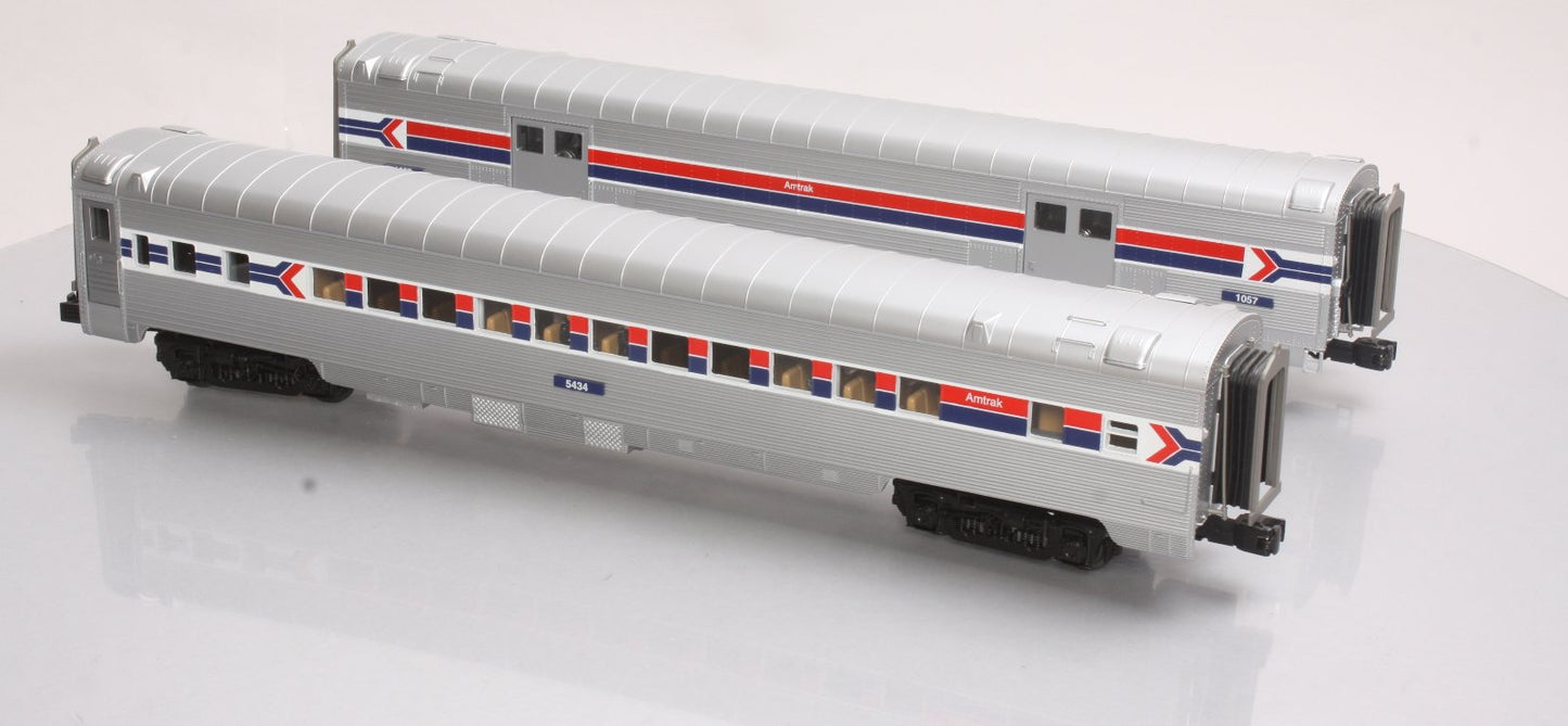 MTH 20-69155 Amtrak 2-Car 70' Streamlined Baggage/Coach Cars
