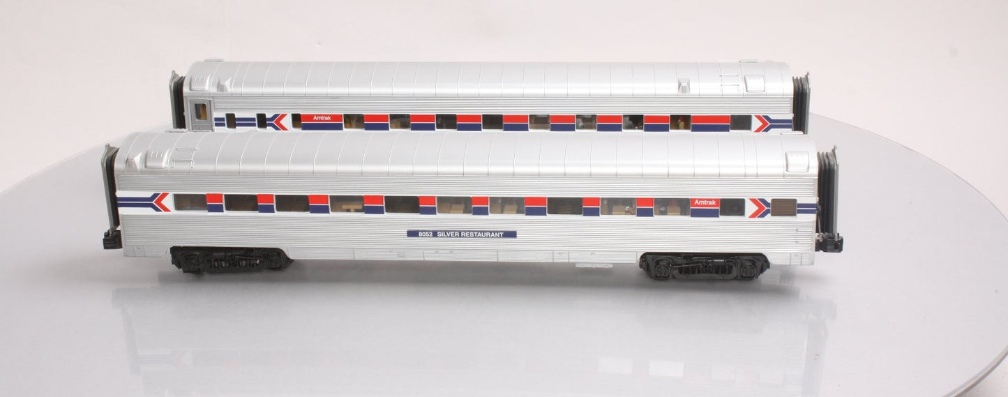 MTH 20-66155 Amtrak 2-Car 70' Streamlined Sleeper/Diner Pass Cars