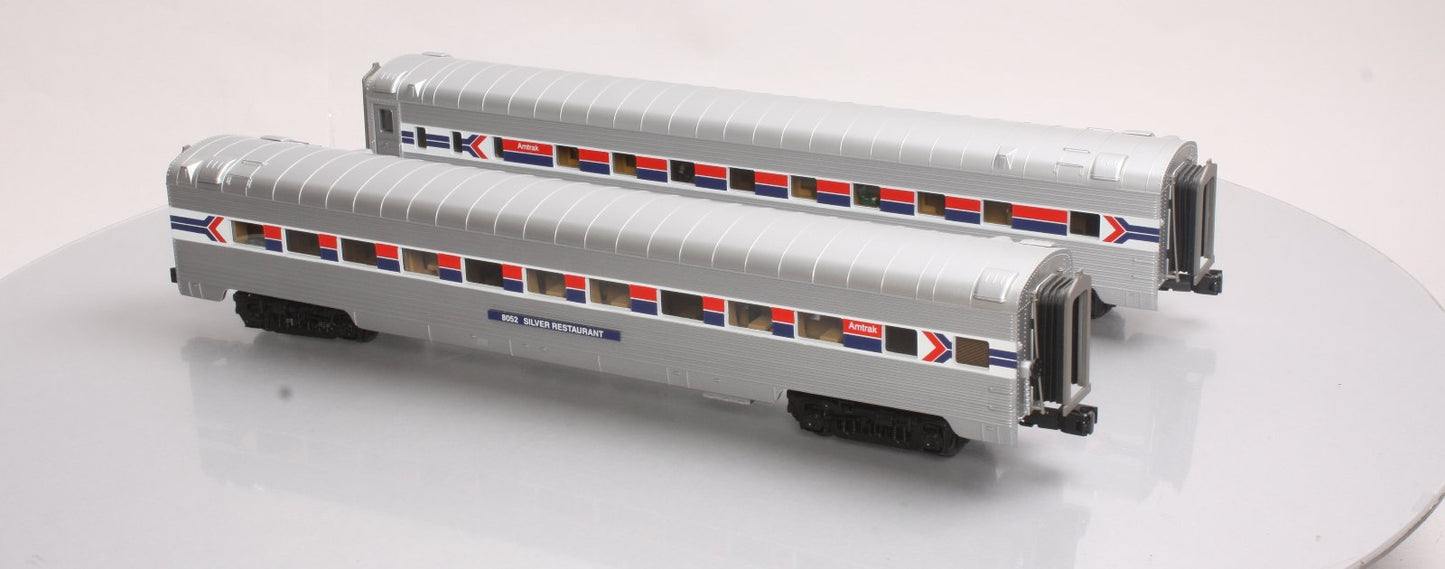 MTH 20-66155 Amtrak 2-Car 70' Streamlined Sleeper/Diner Pass Cars