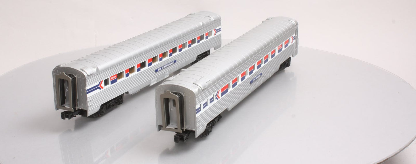 MTH 20-66155 Amtrak 2-Car 70' Streamlined Sleeper/Diner Pass Cars