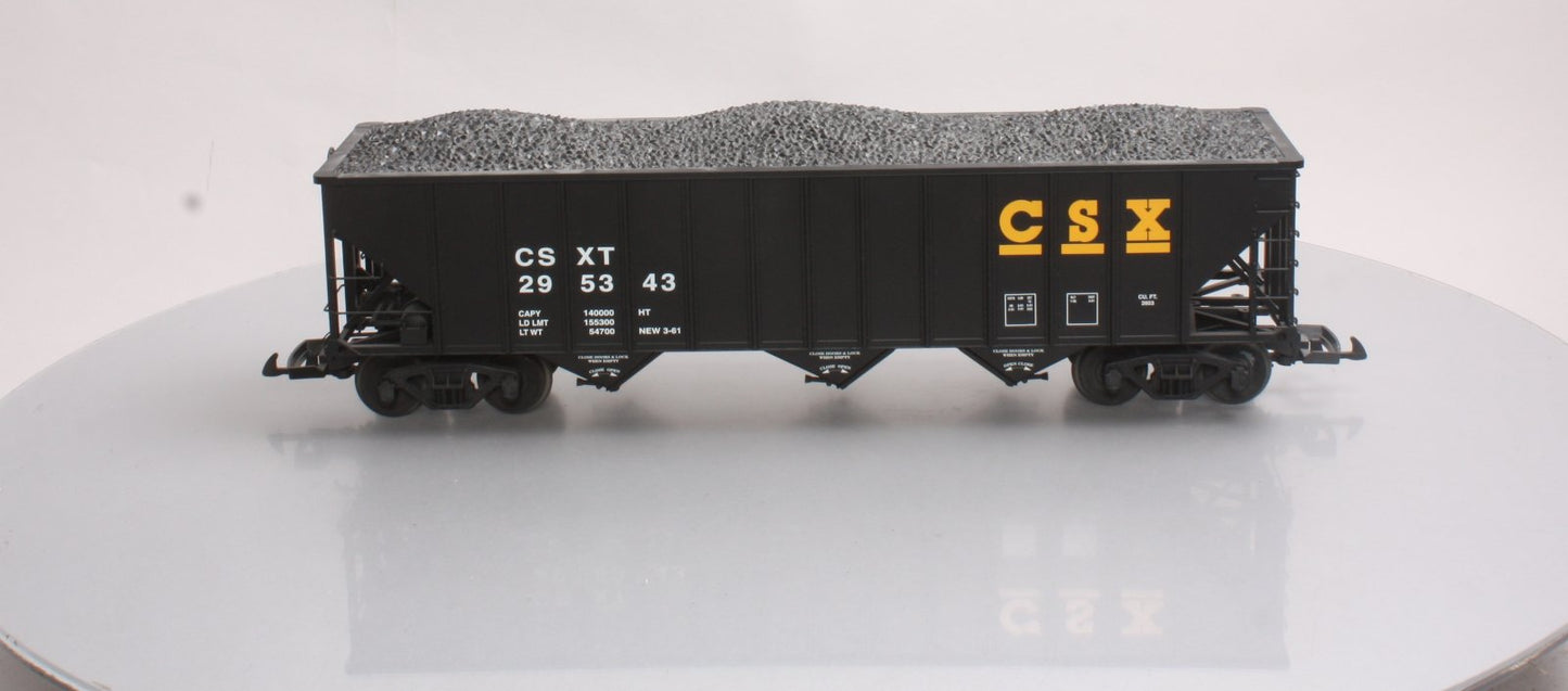 USA Trains R14011 G CSXT 70-Ton 3-Bay Coal Hopper with Coal Load #295338