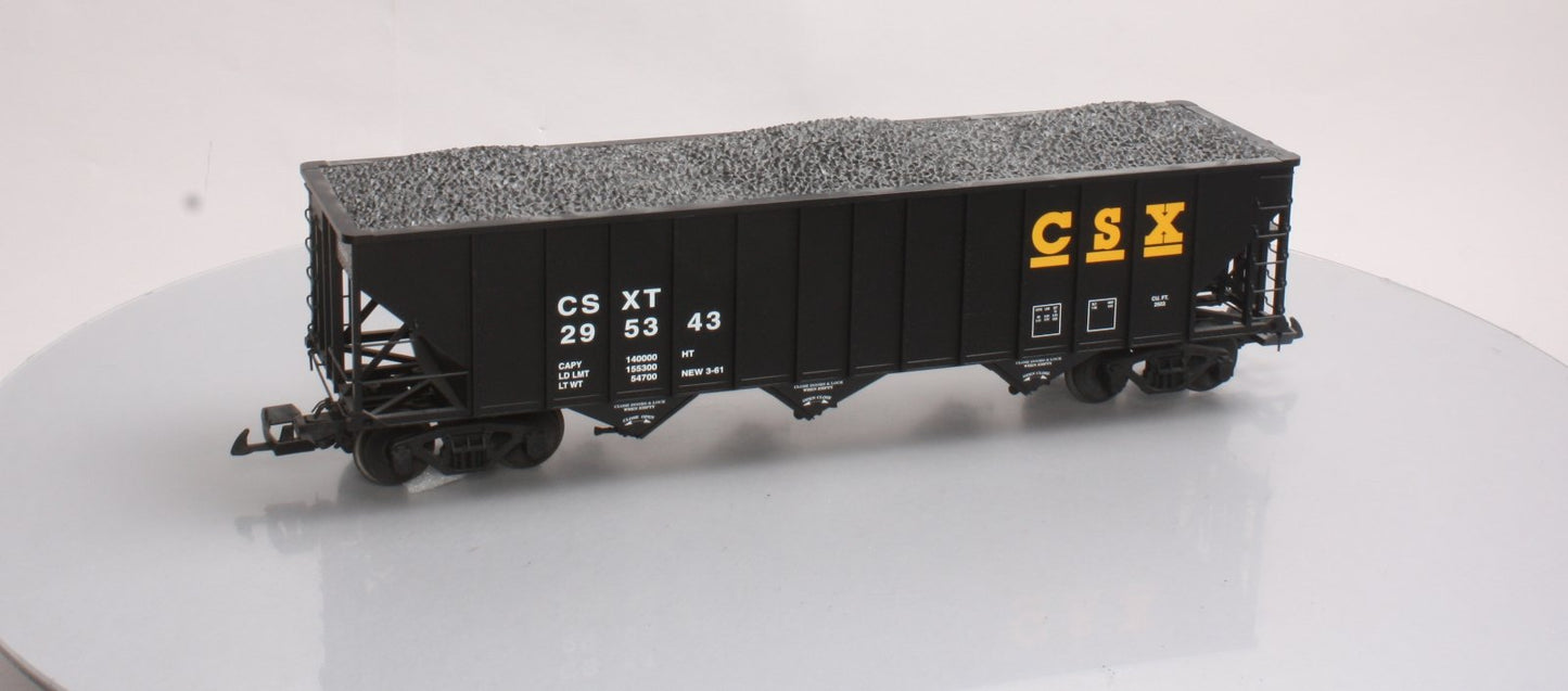 USA Trains R14011 G CSXT 70-Ton 3-Bay Coal Hopper with Coal Load #295338