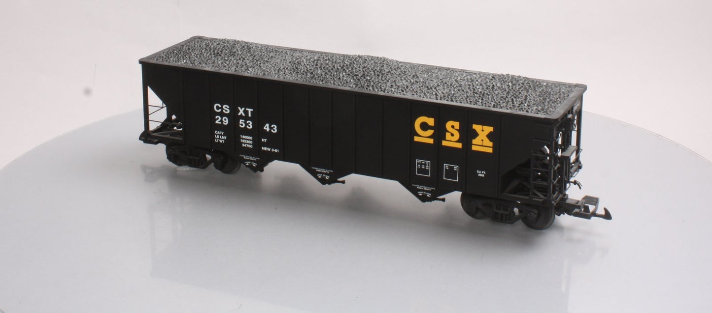 USA Trains R14011 G CSXT 70-Ton 3-Bay Coal Hopper with Coal Load #295338