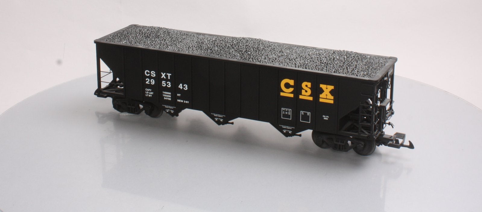USA Trains R14011 G CSXT 70-Ton 3-Bay Coal Hopper with Coal Load #295338