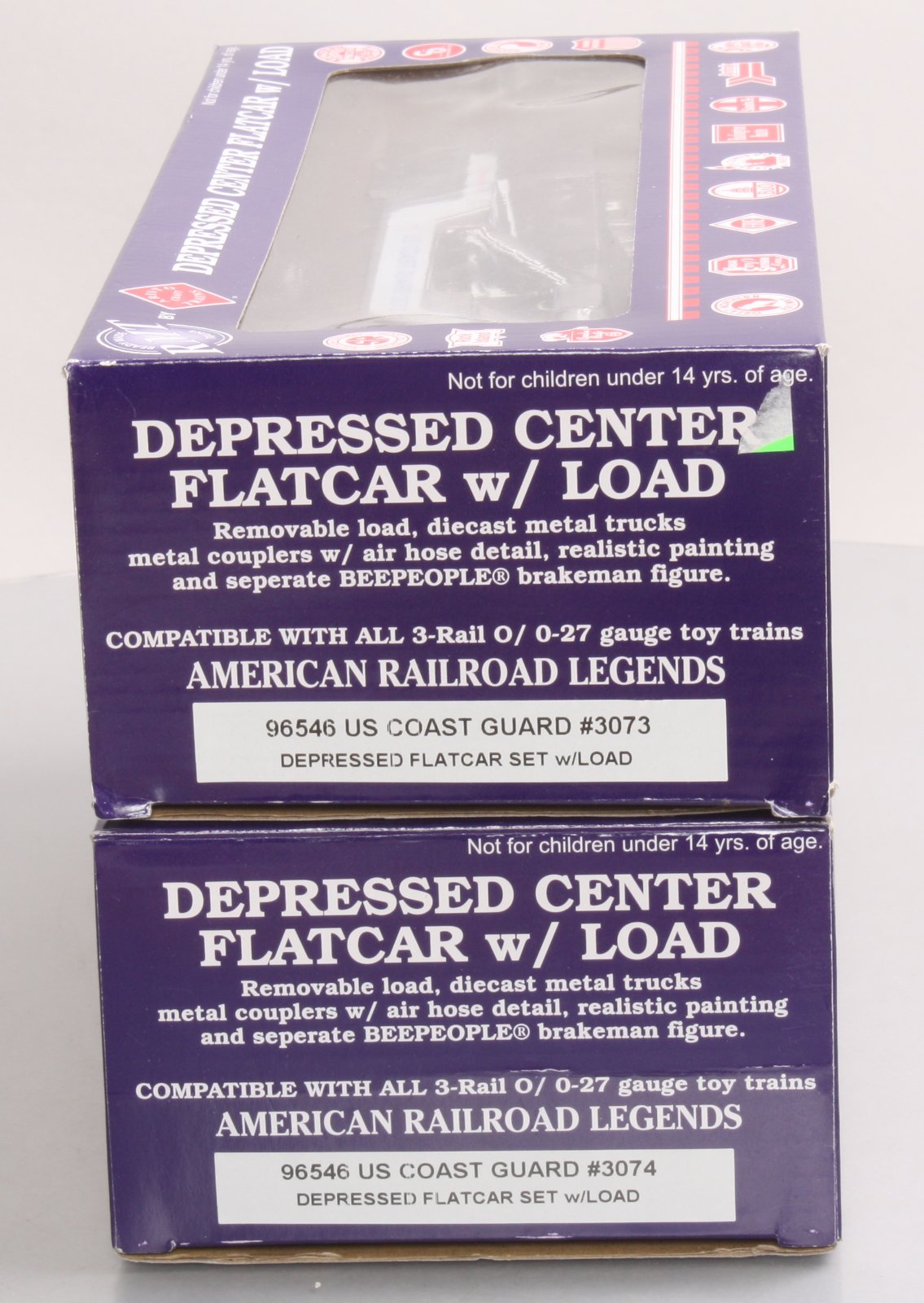RMT 96546 O US Coast Guard Depressed Central Flat 2-Car Set