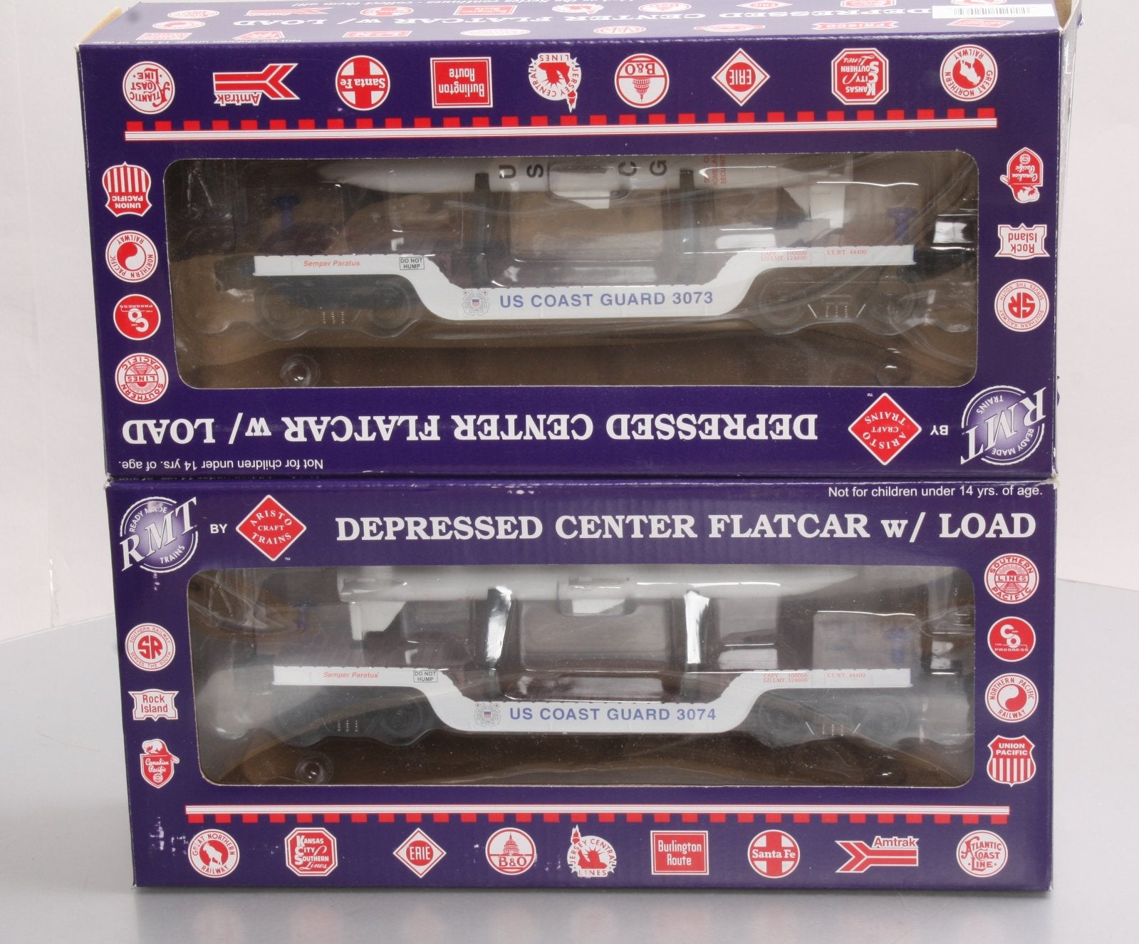 RMT 96546 O US Coast Guard Depressed Central Flat 2-Car Set