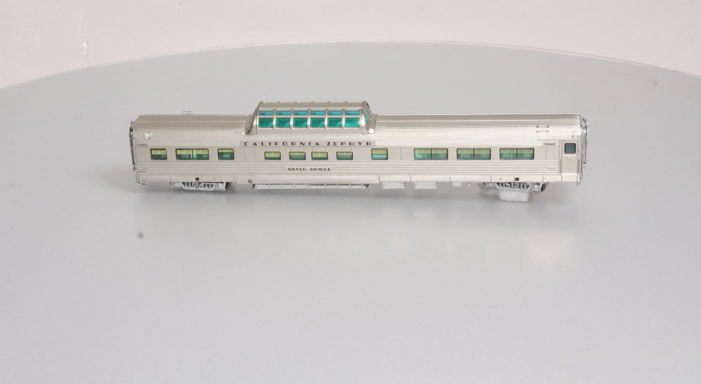 Broadway Limited 502 HO CB&Q "Silver Bridle" CZ Vista Dome Passenger Car #4716