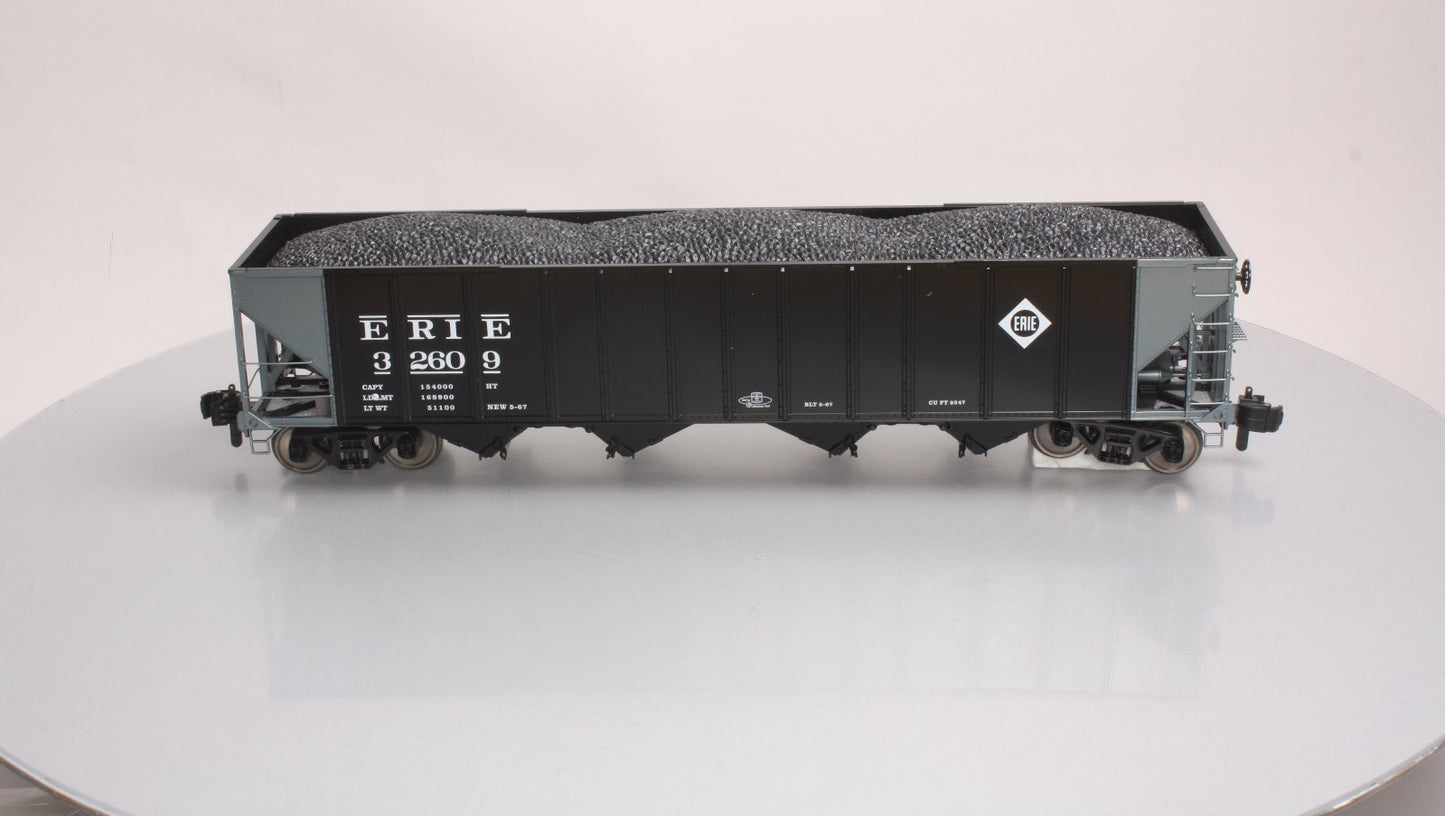 MTH 70-75022 G Scale Erie 4-Bay Hopper with Metal Wheels