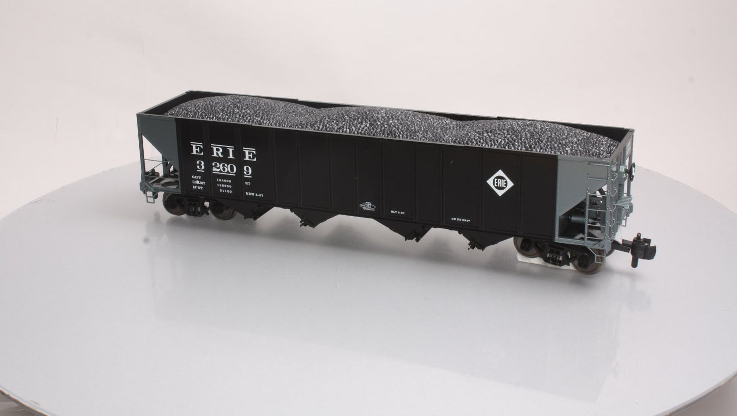 MTH 70-75022 G Scale Erie 4-Bay Hopper with Metal Wheels