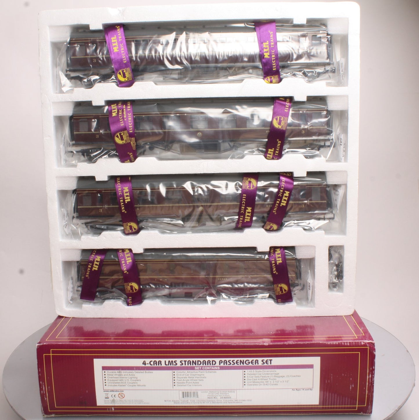 MTH 20-60005 O London, Midland & Scottish LMS Standard Passenger Set (Set of 4)