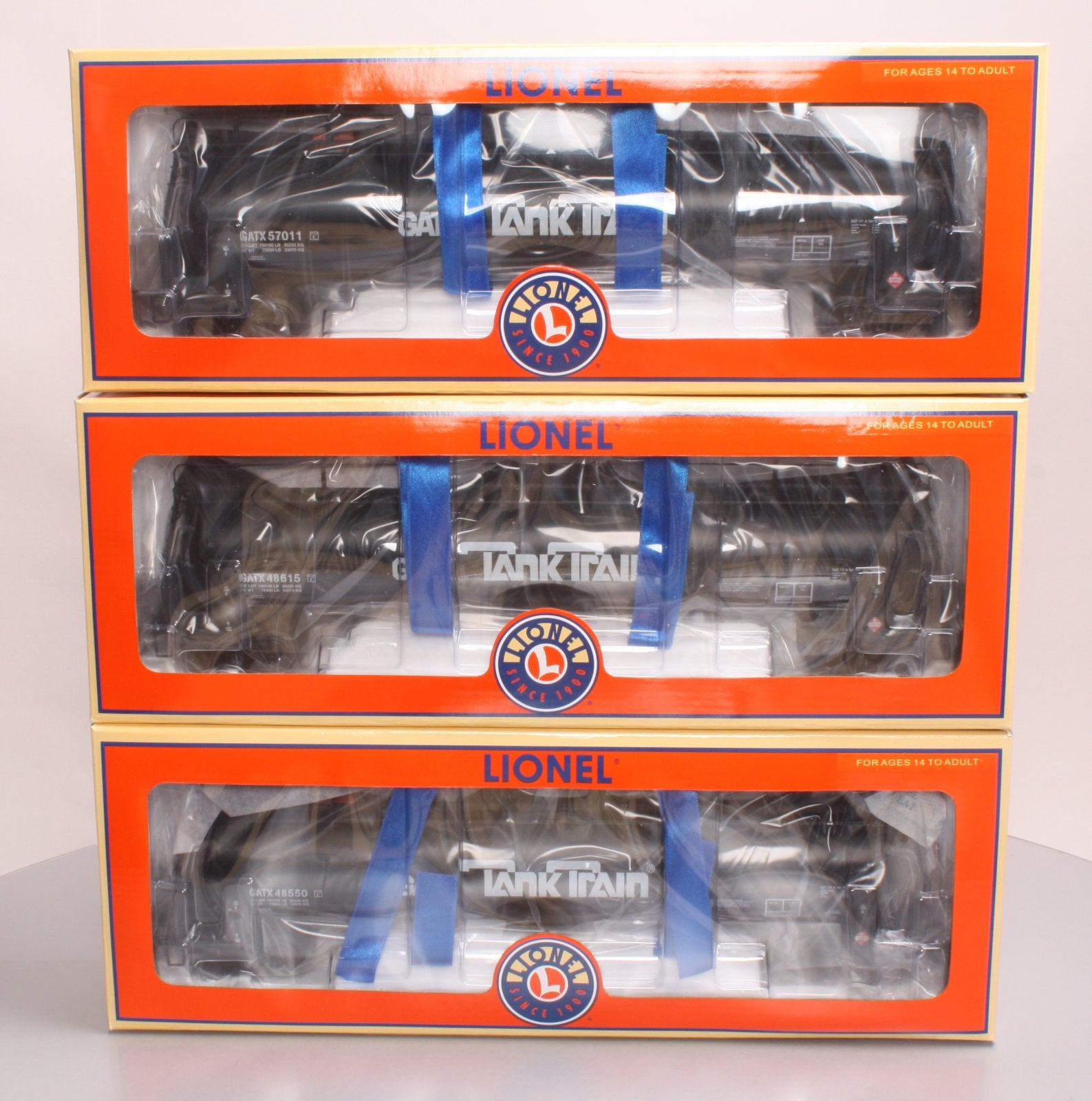 Lionel 6-17983 O Gauge GATX Tank Train Intermediate Cars (Set of 3)