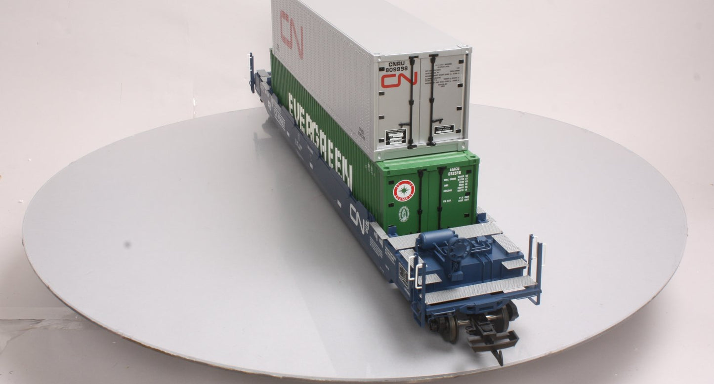 USA Trains 17126 CN Gunderson Husky Stack with 2 Containers - Metal Wheels
