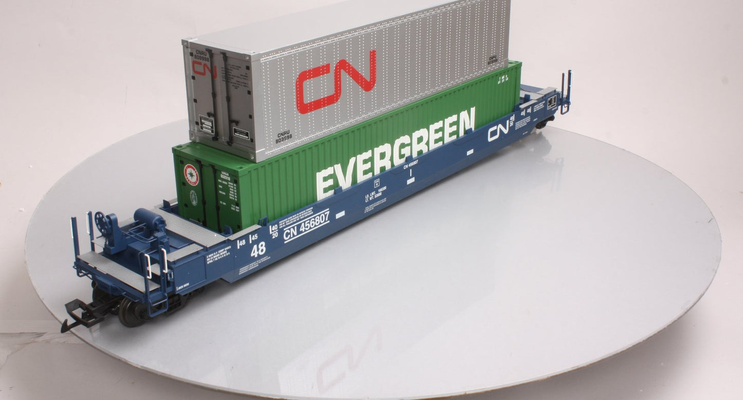 USA Trains 17126 CN Gunderson Husky Stack with 2 Containers - Metal Wheels