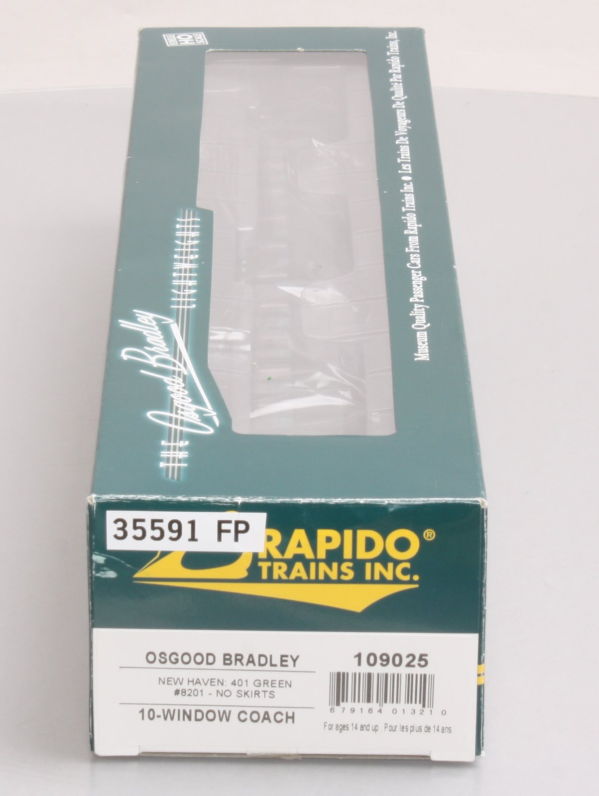 Rapido Trains 109025 HO New Haven 10-Window Coach #8201
