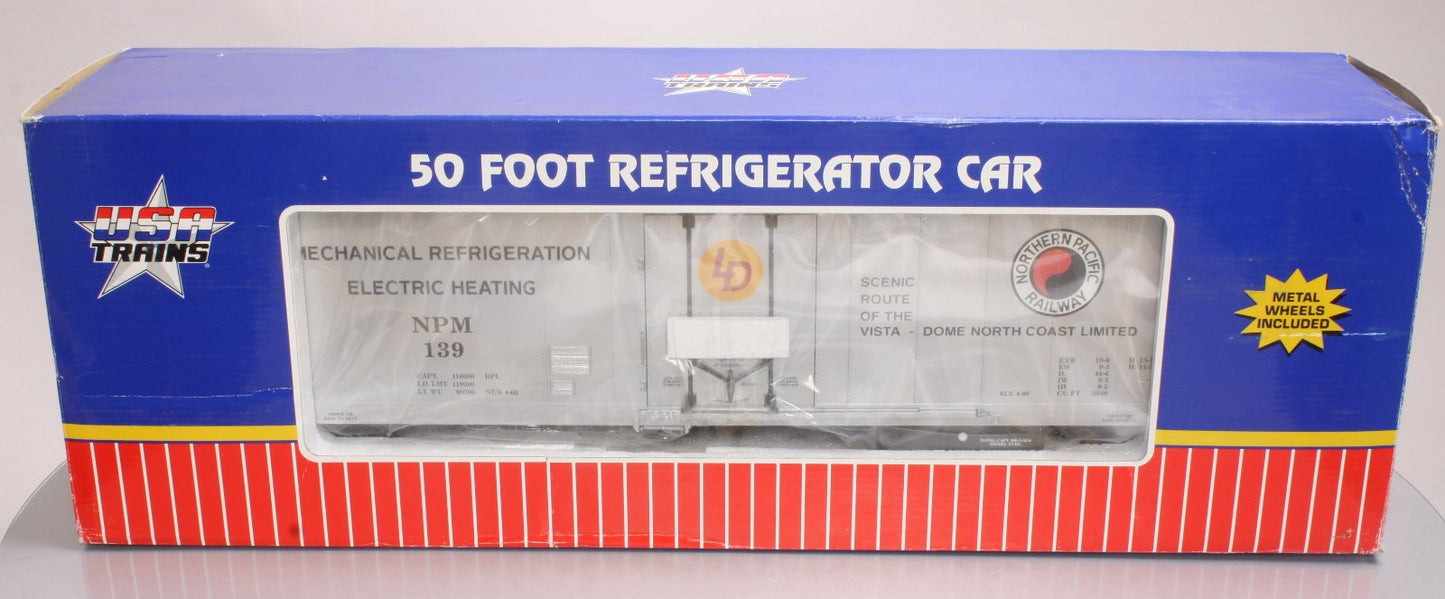 USA Trains R16703 G Northern Pacific 50' Mechanical Refrigerator Car #139