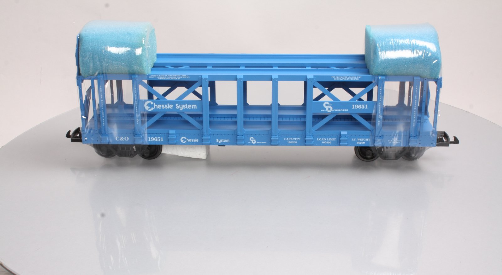 USA Trains 17229 G Chesapeake & Ohio Double-Deck Auto Rack #19651 Blue