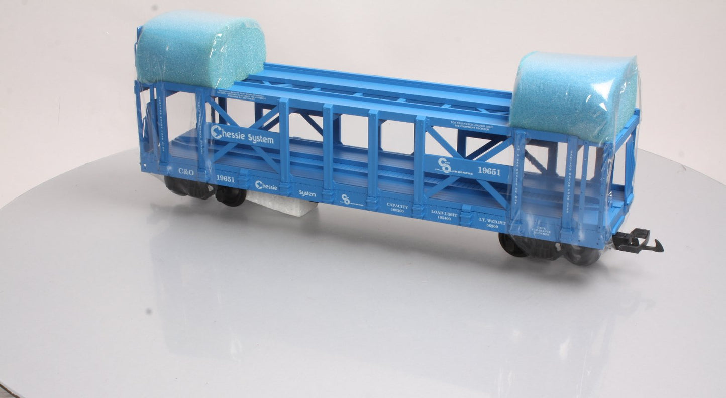 USA Trains 17229 G Chesapeake & Ohio Double-Deck Auto Rack #19651 Blue