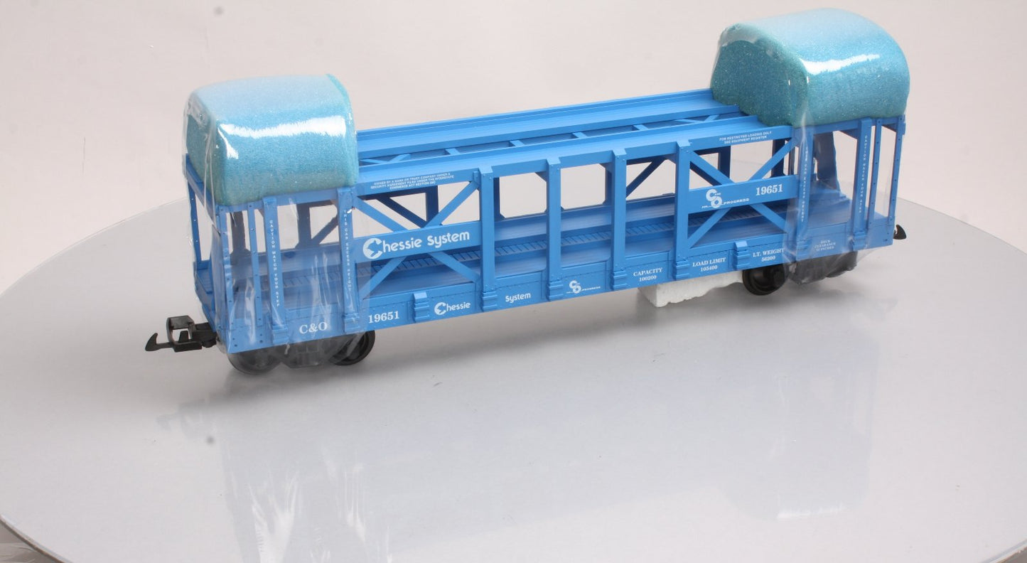 USA Trains 17229 G Chesapeake & Ohio Double-Deck Auto Rack #19651 Blue