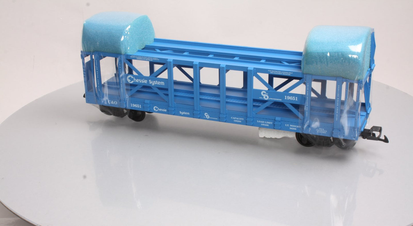 USA Trains 17229 G Chesapeake & Ohio Double-Deck Auto Rack #19651 Blue