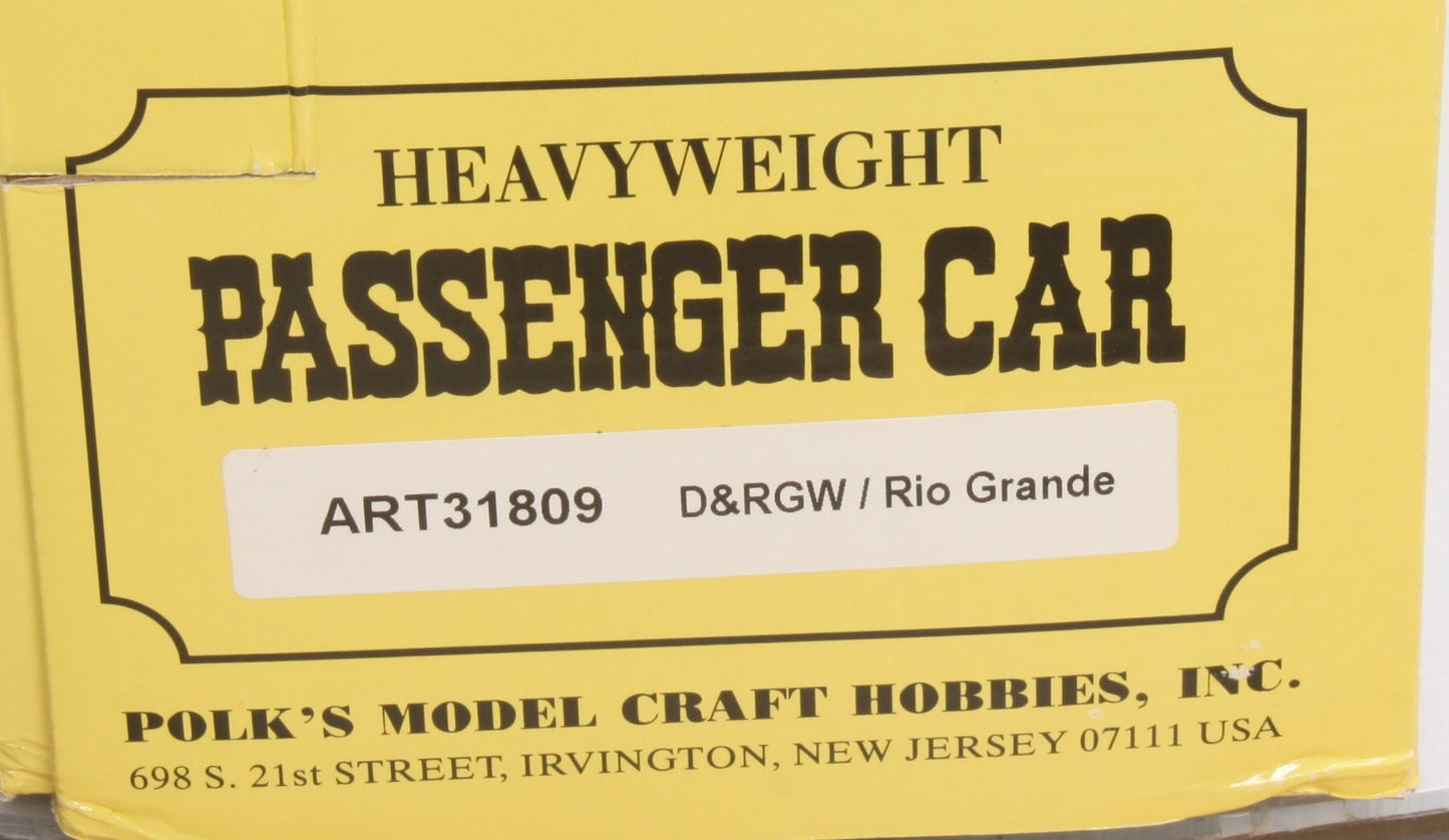 Aristo-Craft 31809 G Denver & Rio Grande Heavyweight Pullman (Metal Wheels)
