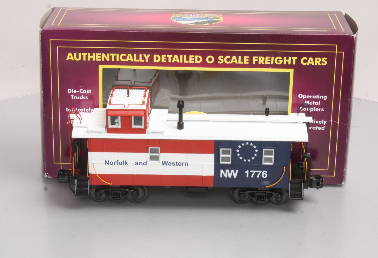 MTH 20-91396 O Gauge Norfolk & Western Steel Caboose #1776