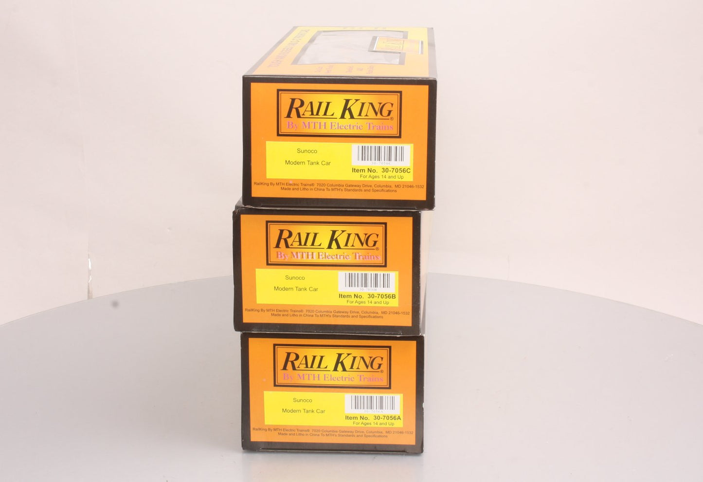 MTH 30-7056 O Sunoco Modern Tank Cars/3pk