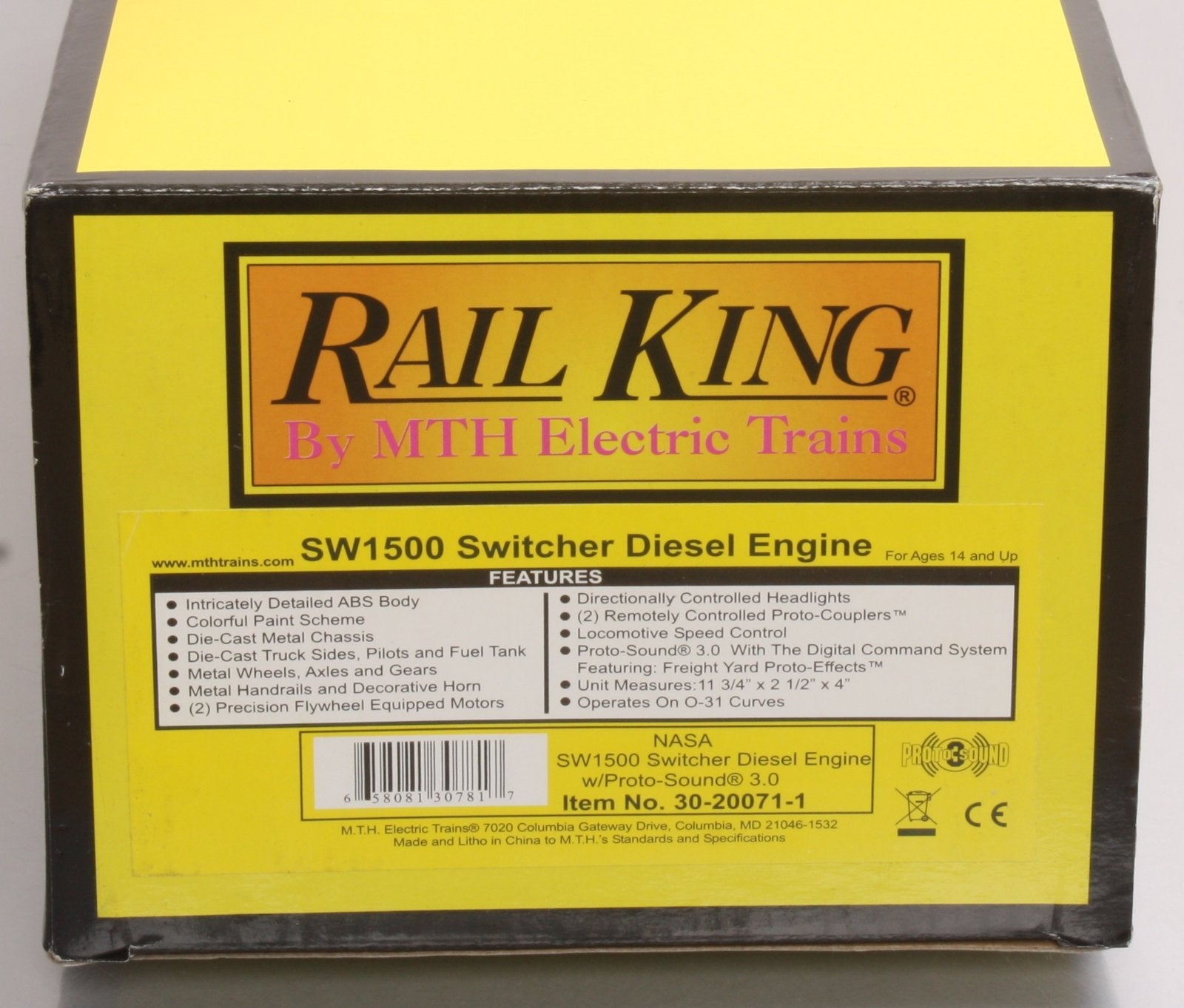 MTH 30-20071-1 NASA SW1500 Diesel Switcher w/PS 2.0 #3
