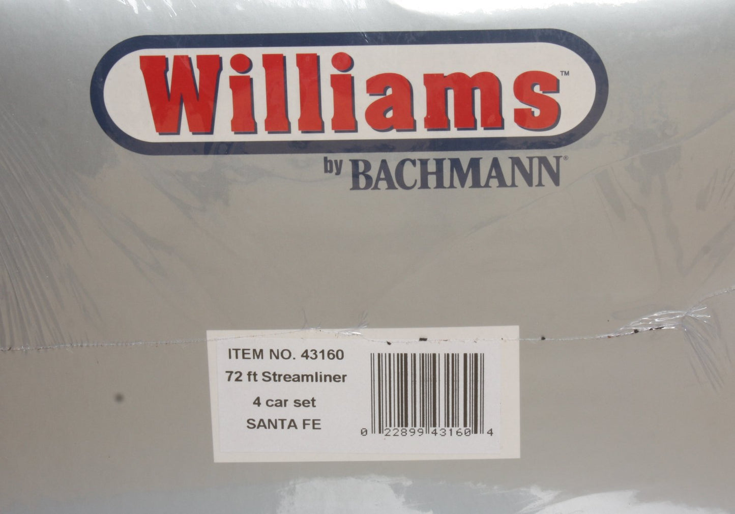 Williams 43160 Santa Fe 72 Ft. Streamline Passenger 4-Pack