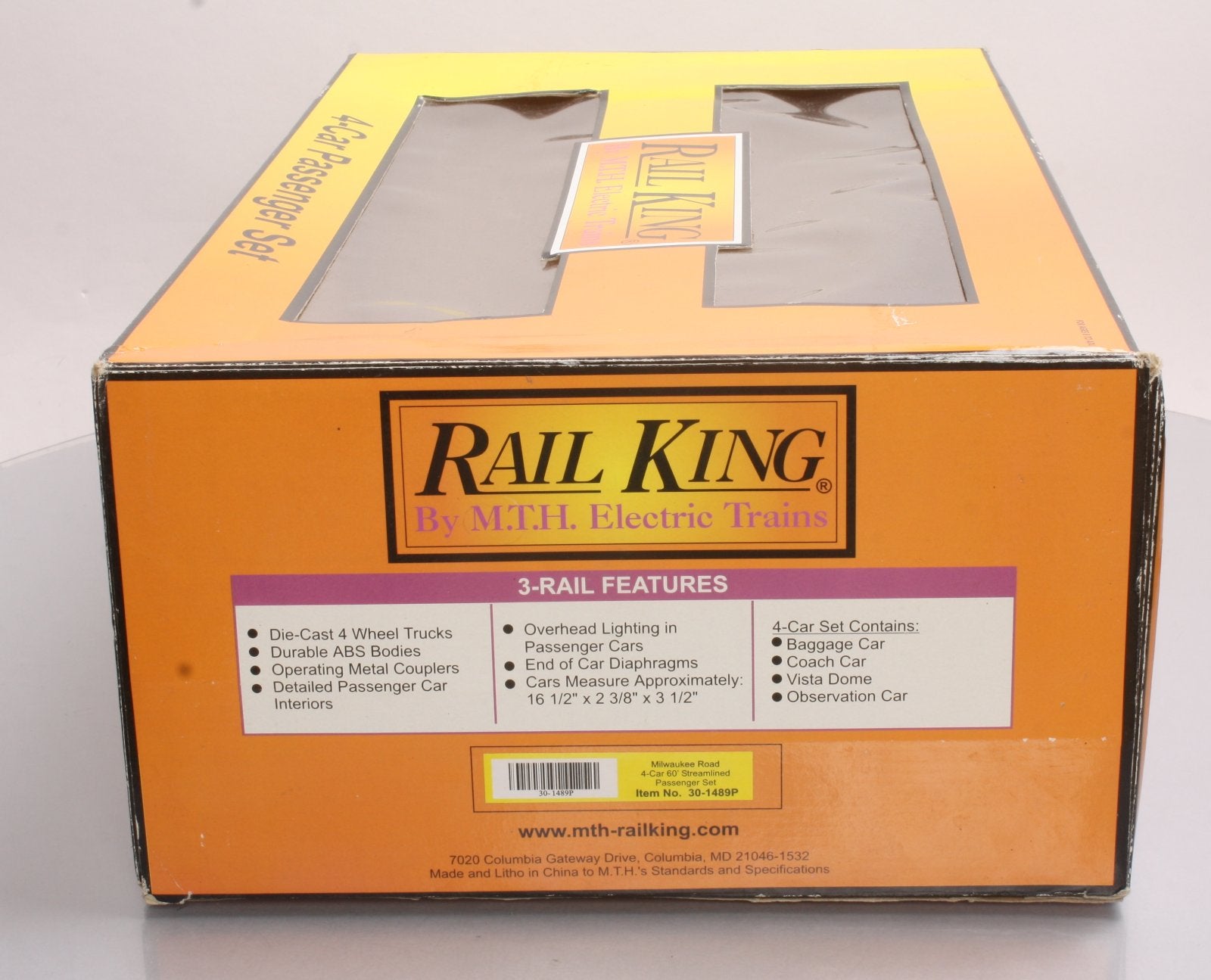 MTH 30-1489-1 Milwaukee Road Imperial Hiawatha O Gauge Steam Passenger Train Set