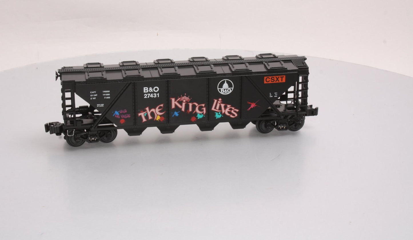 Lionel 6-27431 O B&O "The King Lives" Quad Hopper