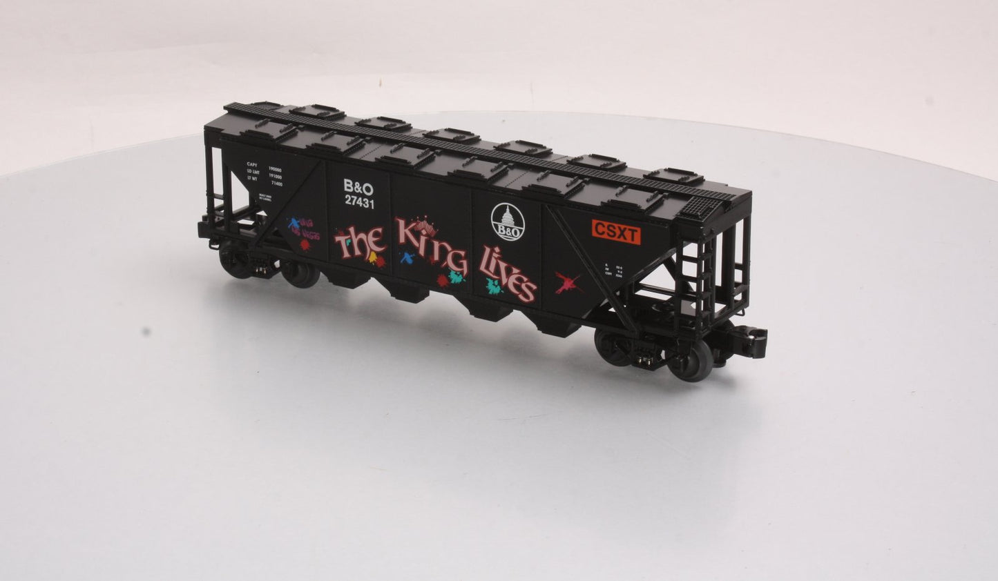 Lionel 6-27431 O B&O "The King Lives" Quad Hopper