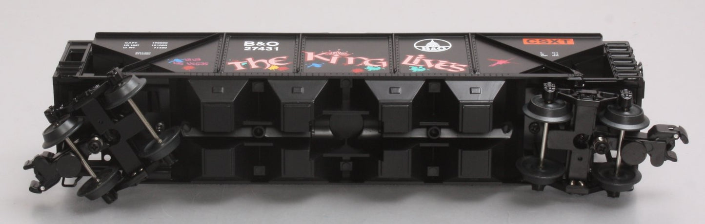 Lionel 6-27431 O B&O "The King Lives" Quad Hopper