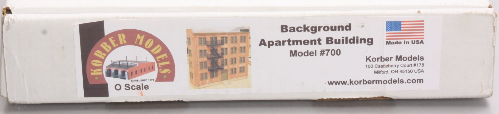 Korber 700 O Scale Backyard Apartment Building Kit