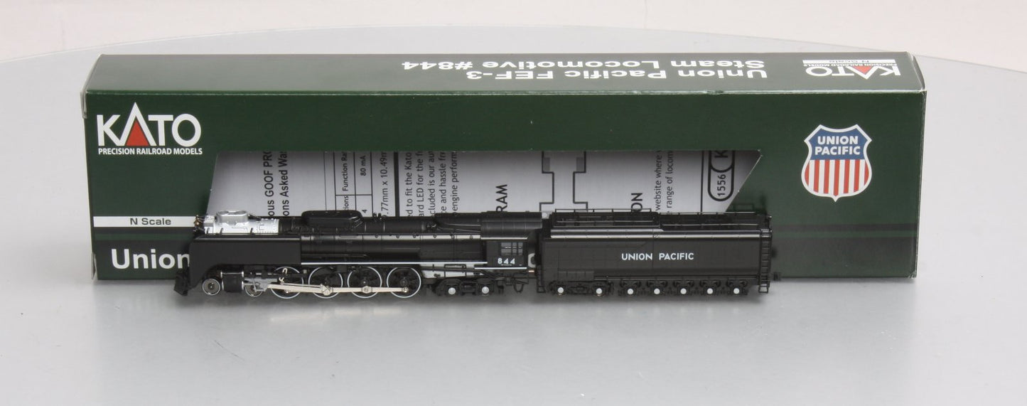 Kato 126-04011 N Scale Union Pacific FEF-3 4-8-4 Steam Locomotive #844 w/TCS DCC