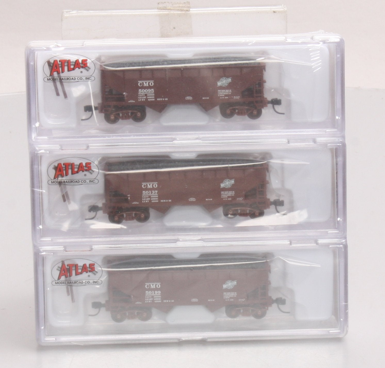 Atlas 50001637 N 2-Bay Offset-Side Hopper w/Flat Ends & Load (Pack of 3)