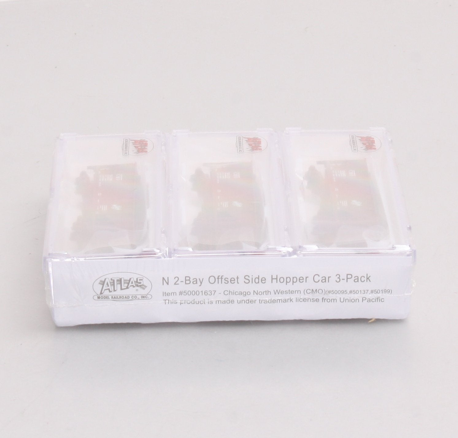 Atlas 50001637 N 2-Bay Offset-Side Hopper w/Flat Ends & Load (Pack of 3)