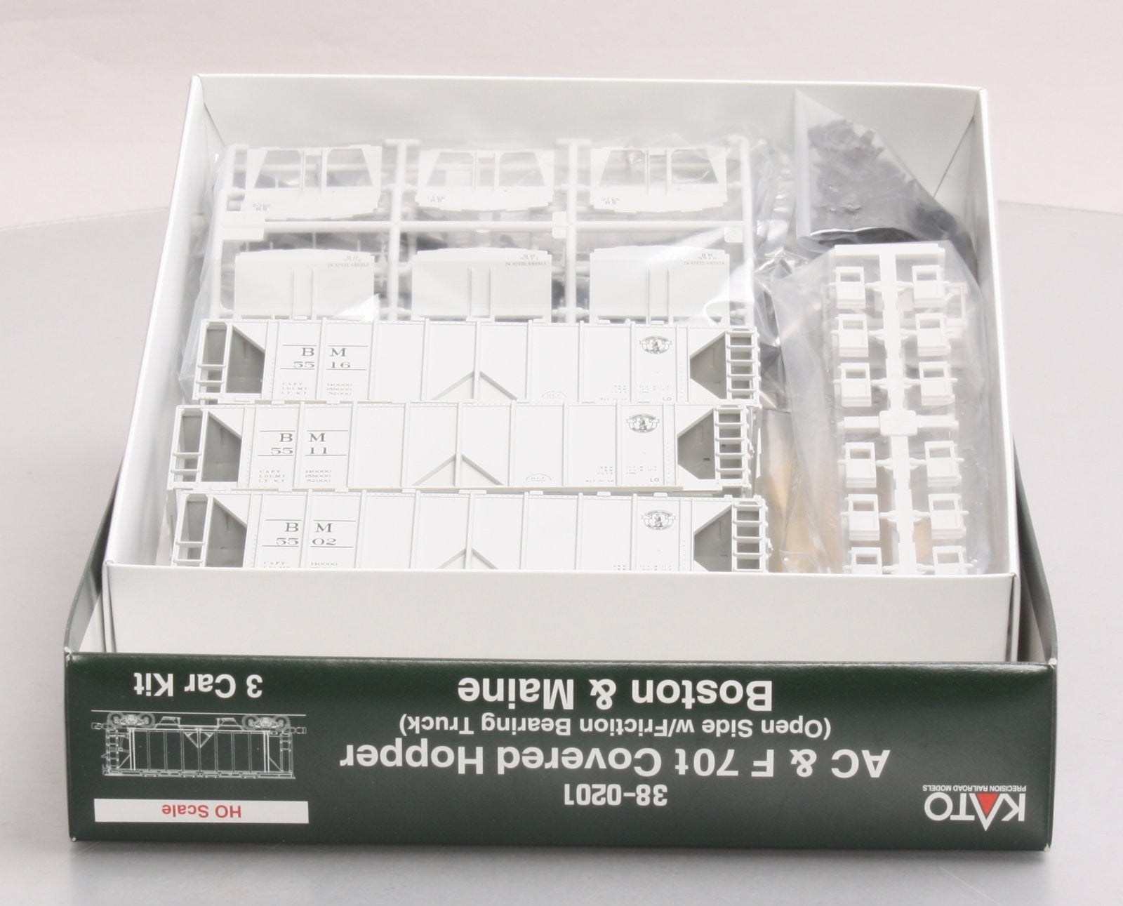 Kato 38-0201 Boston & Maine ACF Hopper Car Set (3)