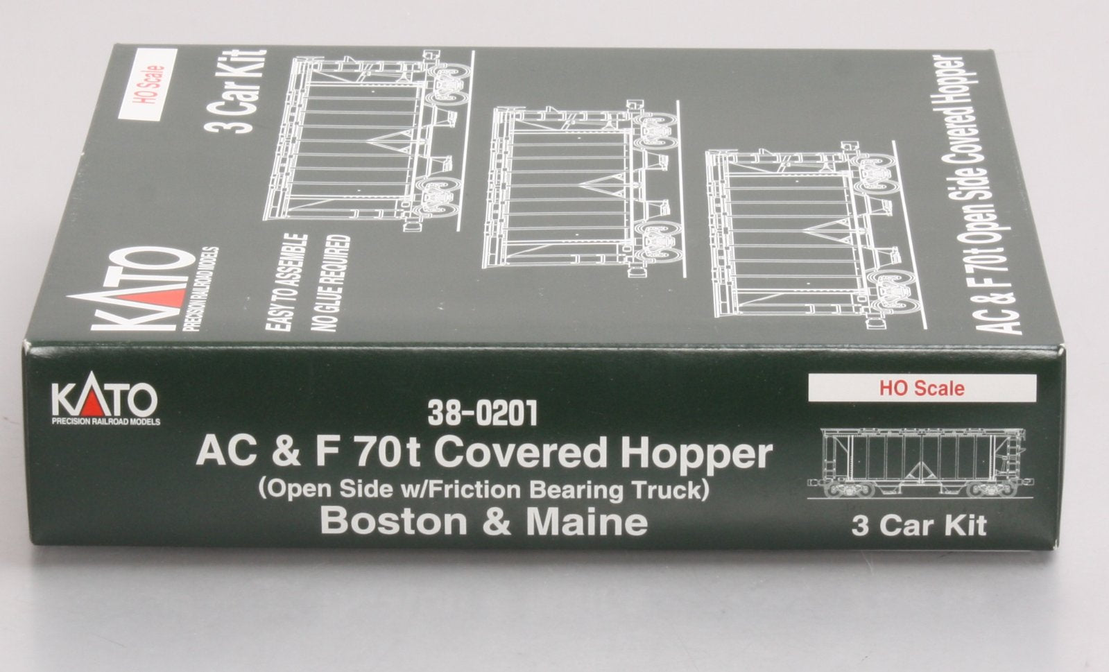Kato 38-0201 Boston & Maine ACF Hopper Car Set (3)